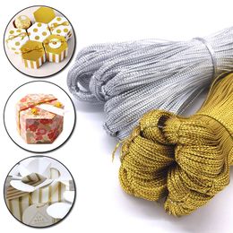 100m 1mm Gold Silver Rope Cord Gift Packaging Metallic String Thread Clothing Tag Labels Bracelet Making Label Lanyard