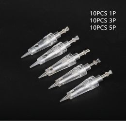 30pcs 1P3P5P Tattoo Needles Cartridges Disposable Sterilised Mixed Permanent Makeup Machine Pen for 3d Eyebrow lips Eyeliner1457683