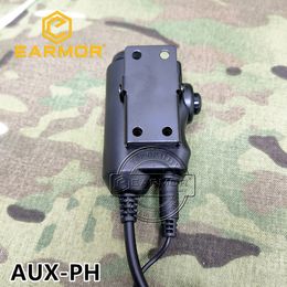 EARMOR M52 Military Over-Ear PTT Adapter One Touch Tactical Communications Headset PTT for Airsoft Earmor MSA Sordin/3M Peltor.