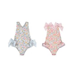 Girls Swimsuit Amoi Baby One Piece Sling Print Cute Beach Bikini Swimwear Baby Girl Swimsuits 2-7Y biquini infantil menina