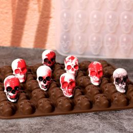 Skull Ice Cube Tray,Silicone Mold, 40 Hole, Biscuit, Soft Sweets,Candy,Jelly,Chocolate,Drop Glue Box, Caffee