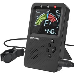 Cables 3In1 Guitar Tuner Metronome Tuner Tone Generator For Guitar Bass Violin Ukelele Chromatic Colour Display Guitar Processor