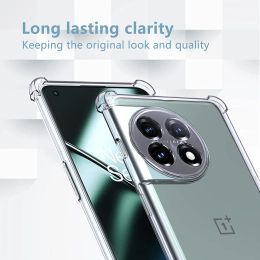 Anti-Falling Soft TPU Case For OnePlus 11 5G 11R 10T 10R OnePlus 10Pro 9Pro 1+ 8 One Plus 7T Clear Transparent Protector Cover