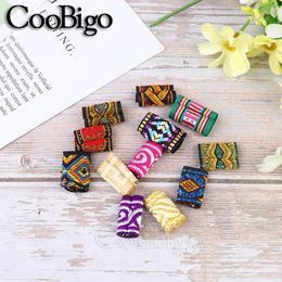 10pcs Braid Hair Rings Tube Hiphop Embroidery Fabric Dreadlock Beads Clips Cuff Headwear Hairwear Decor DIY Craft Supplies