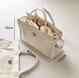 INS Cute Bear Embroidery Baby Diaper Bag Organiser Maternity Bag for Stroller Mommy Bag Handbag Travel Large Outing Bag