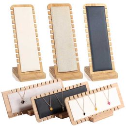 Jewellery Boxes Solid bamboo and wood Jewellery display stand multiple necklaces bracelets display stand pendant long chain handcrafted Organiser board