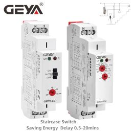 GEYA GRT8-LS/LM Staircase Switch Lighting Timer Switch 230VAC 16A used for Corridor Lighting Control 0.5-20mins Delay