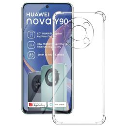 For Huawei Nova Y90 Case Silicone Soft Shockproof Transparent Cover For Nova Y90 Clear Case For Nova Y90 Y91 Y61 Y70Funda Coque