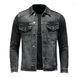 Men's Jackets Denim Man Acetate Casual Standard Zhejiang Viscose Cotton Coat Male Clothing Low Price