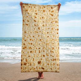 Mexican Burrito Food Beach Towel Blanket Lightweight Absorbent Quick Dry Sand Free Swimming Shower Pool Bath Towels Boys Girls