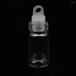 Storage Bottles 30 Pieces Mini Clear Glass Jars Essential Oil DIY Pendant Decoration Wishing Lucky Bottle - 1/2ml