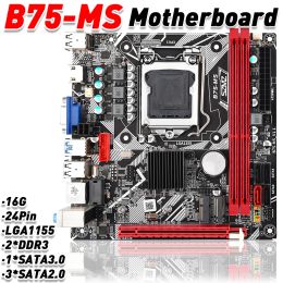 Motherboards B75MS 16GB ITX Motherboard LGA 1155 support USB3.0 SATA3.0 + NVME M.2 + WIFI Bluetooth ports Placa Mae 1155 B75 Desktop DDR3 MB