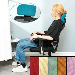 Gaming Chair Headrest Cover Swivel Chair Covers Waterproof Elastic Soft Anti-fouling Dust-proof Pillow Cover Chair Accessories