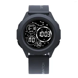 Wristwatches Men's Sports Digital Watches Luminous Round Dial Wrist With Adjustable Strap For Time Organizing & Meeting