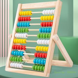 Colourful Wooden Abacus Math Toy with 100 Counting Beads Educational Learning Games for Preschoolers and Elementary Students