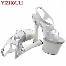 Dance Shoes All-match Comfortable Thick Heel Sandals 18cm Show Spool Heels High-heeled 7 Inch Stiletto With