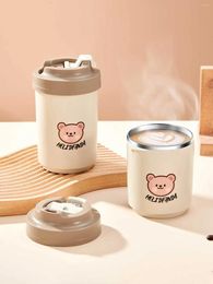 Mugs WORTHBUY 18/8 Thermal Mug With Lid Stainless Steel Portable Coffee Milk Cup Travel Tea Tumbler Office Water Drinkware