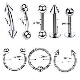 21PCS Professional Kit 16G Needles Catheter Piercing Clamps for Belly Ring Tongue Tragus Lip Nose Body Piercing Jewelry Set