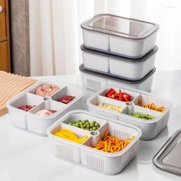 Storage Bottles Refrigerator Box Fresh Vegetable Fruit Boxes Drain Basket Containers Food Classification Kitchen Organizer