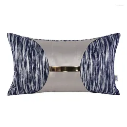 Pillow Blue Grey Covers For Bedroom Gold Button Waist Pillows Modern Simple Sofa S 30x50cm