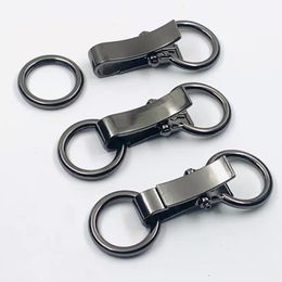 Metal Buckle Key Ring Detachable Snap Hookk Trigger Clasps Clips For Leather Craft Bag Strap Belt Webbing Keychain Small Size