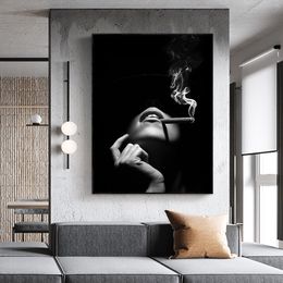 Modern Woman Sexy Nude Body Art Canvas Paintings Black White Nordic Poster and Print Wall Art Picture for Bedroom Home Decor