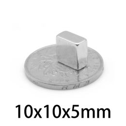 10pcs 10*10*5 mm Powerful Strong Magnetic Magnets 10x10x5 mm Rare Earth Neodymium Magnet 10x10x5mm Block 10*10*5 mm