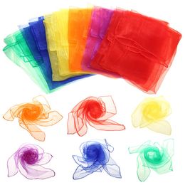 6 Colours Practical Gymnastics Scarves For Outdoor Game Toys Dancing And Juggling Towels Candy Coloured Gym Towel Dance Gauze