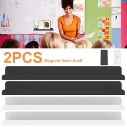 Hooks 2Pcs Magnetic Book Shelf For Whiteboard Acrylic Holder With Pen Container Floating Display