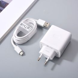 80W OPPO Find X5 Supervooc Fast Charger 1M Type C VOOC Cable For Find N2 X6 X3 Reno 8 7 10X Ace 2 R17 R K9 Realme X50 Pro