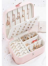 Jewellery Box Earrings Necklace Ring Storage Boxes PU Leather Jewellery Storage Case Travel Portable Box Organiser LJJP7463911849