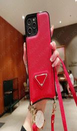 Deluxe Shoulder Strap Phone Cases for iPhone 14 14pro 13 13pro 12 mini 12Pro 11pro X Xs Max Xr 8 7 Plus Full Body Design Cellphone7592136