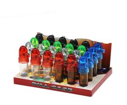 24 pcs Lot 53MM 67MM 82MM Acrylic Plastic Snuff Bottle Snuff Snorter Dispenser Nasal Smoking Pipe Glass Pill Bottle Case Sto6716818