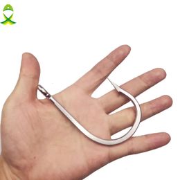 20Pcs 7732 Stainless Steel shark Fishing Hooks Big Game fishing accessories Tuna fish hooks size 4/0-12/0 240328