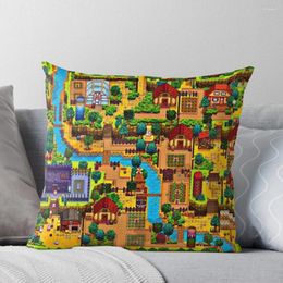 Pillow Stardew Valley Map Throw Elastic Cover For Sofa Christmas Pillowcases Bed S