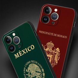 Morocco Ukraine Passport For iPhone 11 12 13 15 14 Pro Max Phone Case X XR XS 7 8 Plus SE 2020 Luxury Black Soft Cover Funda