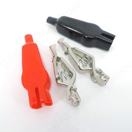 5/10/50A Alligator Crocodile Clip Insulated Handle Battery Test Clamp lead cable Probe Connector 4mm banana plug DIY V27