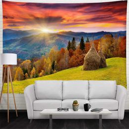 Tapestry Modern Nordic Mountain Landscape Tapestries Series Background Hanging Cloth Home Living Room Bedroom Decorative Cloth Tapestries R0411
