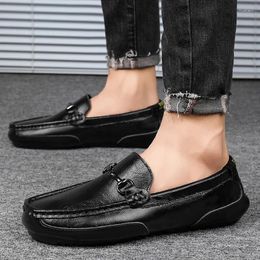 Casual Shoes Big Size 47 For Men Loafers Spring Solid Colour Slip-on Men's Fashion Soft Sole Breathable Business