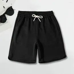 Men's Pants Men Straight Design Shorts Ergonomic Stylish Elastic Waist Drawstring For Women Loose Fit Wide Summer