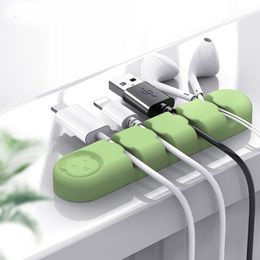 1/2pcs Cable Organizer Silicone USB Cable Holder Desktop Wire Cord Tidy Winder Management Clips Cable Holder for Mouse Headphone