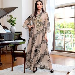 Ethnic Clothing Eid Abaya Women Sequins Maxi Dress Muslim Robe Dubai Kaftan Turkey Party Gown Ramadan Islamic Moroccan Caftan African