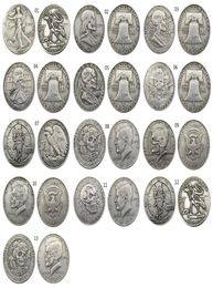 US Hobo Mix 13pcs Different Types Walking FranklinKennedy Craft Silver Plated Half Dollar skull zombie skeleton hand carved Copy1238415