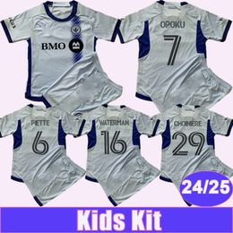 2024 25 Montreal WATERMAN Kids Kit Soccer Jerseys OPOKU DUKE PIETTE RUAN WANYAMA Away Light Blue Child Suit Football Shirt Short Sleeve Uniforms