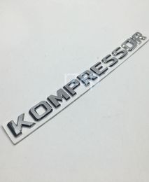 Chrome Silver KOMPRESSOR Letter Logo Trunk Emblem Badge Sticker for Mercedes W203 W204 W212 W221 AMG2427006