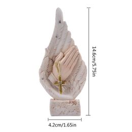 Mini Christ Jesus Sculpture Figure Statue Resin Handmade Innovative Angel Cross Decorating Resin Crafts Molds Religious