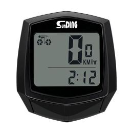Bicycle Cycling Computer LCD Display Wired Odometer 15 Kinds of Functions Accurate Recording Auto Sleep Replaceable Battery