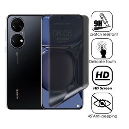 Anti Spy Full Cover Hydrogel Film For Huawei P50 P40 P30 Pro Mate 40 30 Pro Privacy Screen Protector For Nova 10 9 8 7 Pro Film