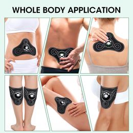 EMS Mini Neck Pulse Massager Patch Electric Stretcher 8 Mode Cervical Massage with Controller Pulse Muscle Stimulator Relaxtion