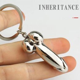 Keychains Male Genitalia Key Chain For Lovers Metal Sexy Dick Penis Keyring Individual Woman Gifts Man Cock Car Ho J9F2